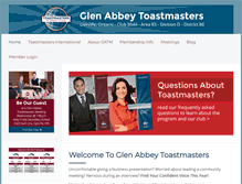 Tablet Screenshot of glenabbeytoastmasters.org